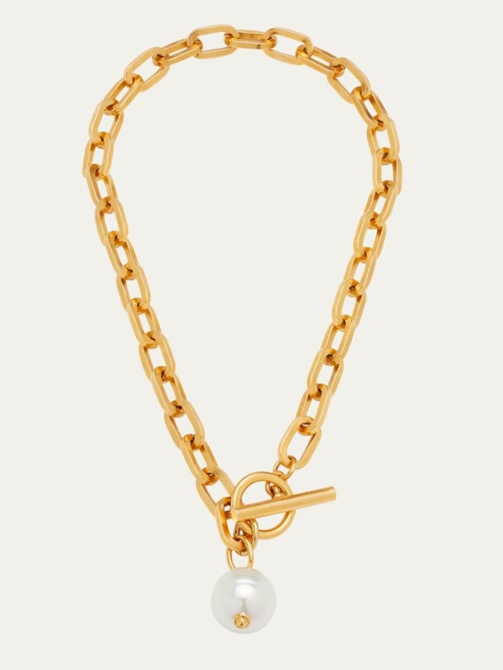 Ben-Amun Gold Chain Toggle Necklace With Pearly Drop Nwt